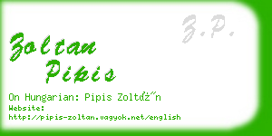 zoltan pipis business card